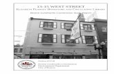 "13–15 West Street Study Report" - Boston.gov€¦ · 13-15 West Street is a three story, three bay brick rowhouse with a side-gabled roof. It abuts a paved surface parking area