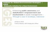 Institute for Global Environmental Strategies IGES ... · Institute for Global Environmental Strategies ... 24 COMPOSTING METHODS Figure 8 Operational flow of Takakura Composting