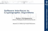 Software Interfaces to Cryptographic Algorithms - …secappdev.org/handouts/2009/software interfaces to cryptographic... · 2 Overview Design Principles The native Windows CryptoAPI