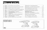 EN Cordless Driver Drill INSTRUCTION MANUAL 4 - makita.de · MANUAL DE INSTRUÇÕES 44 ... method and may be used for comparing one tool with ... to this instruction manual. SAFETY