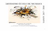 ARTISSIMO ÉCOLE DE MUSIQUE - Association · De 4 à 6 ans : Eveil/ Initiation Musique et Danse ... Formation musicale instrumentale obligatoire pour les 3 premières années d’apprentissage