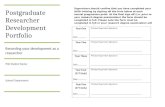Postgraduate Researcher Development Portfolio€¦  · Web viewTime management Manages ... Income and funding generation Understands the processes for funding and evaluation ...