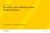 June 22, 2017 Section 125 Cafeteria Plan Rules Revie · Section 125 Cafeteria Plan Rules Review • Welcome! We will begin at 3 p.m. Eastern • There will be no sound until we begin
