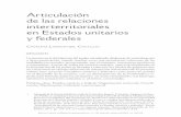 Articulación de las relaciones interterritoriales en ... · Revista digital de deRecho administRativo, n.º 18, segundo semestRe/2017, pp. 153-173 Articulación de las relaciones