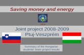 Saving money and energy - lovassy.hu · Joint project 2008-2009 Ptuj-Veszprém Summary of the Hungarian students’ team project results Saving money and energy LLG. ... zRegenerating