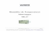 Humidity (& Temperature) Mini logger ML27 - wisco.co.th · Page 2 of 22 ML27 Manual version 1.4 บริษัท วิศณุและสุภัค จ ากัด 102/111-112