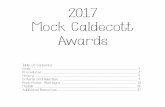 Mock Caldecott Awards 2017 - On the Bright Sidemrbsammons.weebly.com/uploads/3/1/0/0/31008145/mock_caldecott... · Read each book 5. Have students evaluate or take notes on each book
