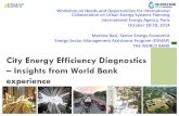 City Energy Efficiency Diagnostics Insights from World ... · Builds on many years of WB energy work in ... ($4.3 million) allocated through calls for proposal (1st round in 03/2014)