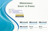 MIRRORING START TO FINISH - ryanjadams.com · • Pro SQL Server 2008 ... • Twitter – @KenSimmons • Web – CyberSQL.blogspot.com • Ryan Adams – Copy Logins Script  ...