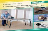 wolfcraft - impulsos innovadores para aﬁcionados al bricolaje · El caballete de apoyo wolfcraft constituye la ayuda idónea en obras interiores! 1 workstand - caballete de apoyo