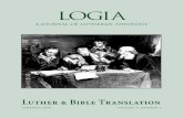 Logia - 中華信義神學院 bible translation.pdf · Scriptures and the Lutheran Confessions. At the heart of our journal we want our readers to find a love for the sacred Scriptures
