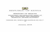 REPUBLIC OF KENYA - Ministry of Health€¦ · INTRODUCTION 1.1 The following guidelines should be observed when using the document:- (a) Specific details should be furnished in the