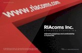 RIAcoms Inc. - kosta.or.krkosta.or.kr/mail/2014/download/RIAcoms.pdf · Introduction to RIAcoms C E O 설립읷자 ... 윢 희 선 2012년 03월 21읷 200 백만원 빅데이터 분석