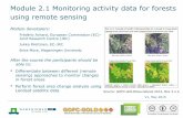 Module 2.1 Monitoring activity data for forests using ... · Module 2.1 Monitoring activity data for forests using remote sensing ... Module 2.1 Monitoring activity data for forests