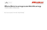 88-60-2547 2 Nutzen - Hako Group, Hako GmbH … · Bedienungsanleitung Instruction Manual Hakomatic B 910 (7744) Bedienungsanleitung Instruction Manual Hakomatic B 910 (7744) Bedienungsanleitung