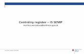 Centrálny register – IS SEMP - nro.vlada.gov.sk · Zaznamenávanie údajov podľa zákona o štátnej pomoci Centrálny register (IS SEMP) poskytovateľ štátnej pomoci, resp.