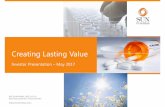 Creating Lasting Value - SUN Pharma · 1 Sun Pharma at a glance 2 Long-term Strategy 3 Global Specialty Initiatives 4 Revenue Composition, ... Creating Lasting Value -Investor Presentation.