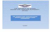 THE REPUBLIC OF SUDAN SUDAN CIVIL AVIATION …scaa.gov.sd/ar/images/Licenses/AOC Inspectors Handbook, 2012.pdf · Certification Procedures Manual and other SCAA and ICAO Manuals,