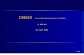 DBMS - dungeon-online.dedungeon-online.de/Informatik/DBMS/test.pdf · DBMS Einleitung DBMS Nachteil Dateien Sichten Relationenalgebra Relationale Modelle Normalisierungen 3 / 24 Worin