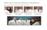 2016 2017 Internal Medicine Residency - John P. and ... · 2016‐2017 Internal Medicine Residency ... Touro University College ... Alikhan, Mir John, Sheba Nwaozo, ...