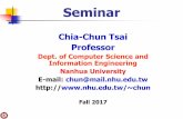 Seminar - 南華大學chun/Seminar-Unit01-Course Overview-2017Fall.… · Contents for Seminar 1. Course Overview 2. ... How to Prepare a PPT for Case-study Proposal Midterm Evaluation