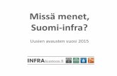 Missä menet, Suomi-infra? · • PPT selvitti infran kansantalousvaikutuksia . ... ROTI 2015 . 23 ... Sari Okko Created Date: