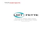 Preisliste 2015 LMT Fette Liste de prix 2015LMT Fette · Preisliste 2015 LMT Fette Liste de prix 2015LMT Fette Gültig ab 01.05.2015