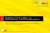 EXECUTIVE MBA IN GENERAL MANAGEMENT - … · UNI FOR LIFE EXECUTIVE MBA IN ... - Managerial Economics ... ten UniversitätsvertreterInnen vermittelt wird, ...