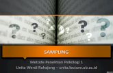 SAMPLING - unita.lecture.ub.ac.idunita.lecture.ub.ac.id/files/2016/09/5.-Sampling.pdf · Convenience/Accidental Sampling Quota Sampling Purposive Sampling ... PURPOSIVE SAMPLING •Teknik
