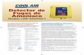Detector de Fugas de Amoníaco - Cool Air Incorporated · Compatibilidad inalámbrica total con los sistemas de automatización y/o de alarmas más comunes en la industria El detector