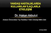 Dr. Hakan Akbulut - kanser.orgkanser.org/saglik/upload/5_TTOK/Yandas_Hastaliklarda_Kullanilan... · FARMAKODİNAMİK: İlacın dokudaki konsantrasyonu değişmeden farmakolojik ...
