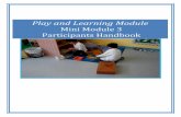 Play and Learning Module - وزارة التعليم و ... · Play and Learning Module ... Complete the handout for your new theme giving an example for each of the 8 play areas