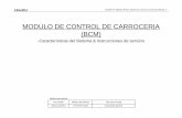 MODULO DE CONTROL DE CARROCERIA (BCM) · ESQUEMA DEL MODULO DE CONTROL ELECTRONICO (BCM) El BCM fue adoptado para integrar algunas funciones de control de carrocería, las …