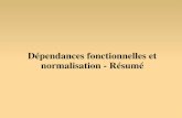 Dépendances fonctionnelles et normalisation Résumélitis.univ-lehavre.fr/~sadeg/enseignement/cci_2017/COURS_CCI_2017/... · normalisation Résum ... La 3ème forme normale (3NF)