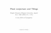 Pisot conjecture and Tilings - | Institut de ... · Pisot conjecture and Tilings ... where β is the Perron-Frobenius root of M ... E. Bombieri and J. E. Taylor, Quasicrystals, tilings,