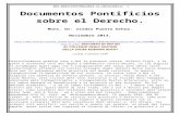  · Web viewDocumentos Pontificios sobre el Derecho. Mons. Dr. Isidro Puente Ochoa. Noviembre. 2013.