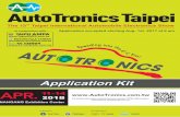 AutoTronics 2018 application kit - Taiwan Trade … on the waiting list. 4. No retail on site. 5. Minors under 12 years of age or 150cm of height are not admitted to showground. 6.