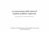 La misurazione dello stock di capitale pubblico regionale · controllati dall’operatore pubblico (ad esempio, l'Enel Spa e le Ferrovie dello Stato spa). Quindi il ...