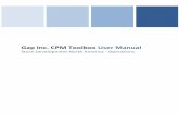 CPM Toolbox Training Manualcpmtoolbox.com/static/docs/training/Gap Inc. CPM Toolbox... · 2018-07-20 · The CPM Toolbox is used at all phases of the construction project. ... or