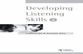 Developing Listening Skills 2 - 웅진컴퍼스 · 2018-03-19 · Developing Listening Skills 2 ... creating their own sentences using key words provided above the picture. ... During