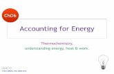 Accounting for Energy - Chemchem.ws/dl-1007/ch06a-energy.pdf · The temperature at which that experiment is said to occur ... ‣ Internal energy is all chemical energy and thermal