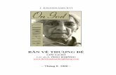 J. KRISHNAMURTI - thongthienhoc.netthongthienhoc.net/sach/K/K10-BaN-Ve-THuoNG-de-On-God.pdf · J. KRISHNAMURTI . BÀN VỀ THƯỢNG ... iddu Krishnamurrti được sinh ra ở Ấn