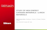STUDY OF HIGH ENERGY CATHODE MATERIALS : LI-RICH MATERIALSmat4bat.eu/wp-content/uploads/2014/03/Study-of-high-energy-cathode... · STUDY OF HIGH ENERGY CATHODE MATERIALS : LI-RICH