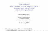 Yaglom limits can depend on the starting state - …blaszczy/FB60/slides/McDonald.pdf · Yaglom limits can depend on the starting state ... I We say that we have a periodic Yaglom