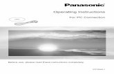 For PC Connection - Panasonic · For PC Connection Before use, ... and MotionDV STUDIO) You (“Licensee”) are granted a license for the Software defined in this End User Soft Agreement