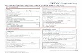 PLTW Engineering Formula Sheet 2017 (v17.0) · PLTW Engineering Formula Sheet 2017 ... G = 6.67 x 10 11 m3/kg·s2 π = 3.14159 h ... PLTW Engineering Formula Sheet 2016 2