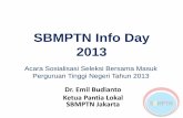 SBMPTN Info Day 2013humas.ui.ac.id/sites/default/files/Presentasi SBMPTN Info Day 2013.pdf · kartu tanda bukti pendaftaran . ... Bhs. Indonesia & Bhs. Inggris) ... •Salah menghitami