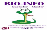 BIO-INFO - univie.ac.at · BIO-INFO Bachelor + Master offizieller Studienleitfaden der Studienvertretung Biologie 2014/15