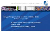 Integrating seismic, well CSEMc203624.r24.cf1.rackcdn.com/richardcooper.pdf · Integrating seismic, well and CSEM data Richard Cooper, RSI Business opportunities with subsurface data