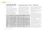 SOLEX - Vergaser für Opel · 22 Clubmagazin Nr. 206 TECHNIK SOLEX - Vergaser für Opel SOLEX-Vergaser von ca. 1940 – 48 Nach Beginn des II. Weltkrieges wollte die deutsche Regierung,